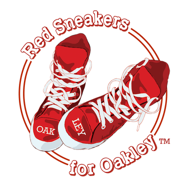 Red Sneakers for Oakley logo
